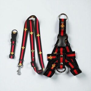 High Fashion Dog Collar & Leash& Harness sett size M Brand New